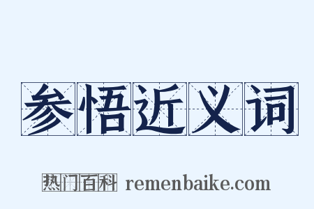 参悟近义词是什么意思的图片